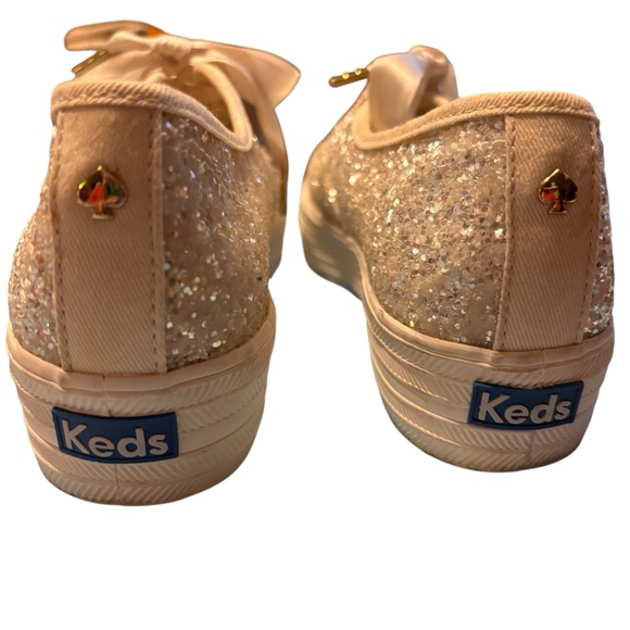 Keds x Kate Spade‎ New York Triple Glitter Cream Celebration Sneaker Size 6 - Picture 4 of 8